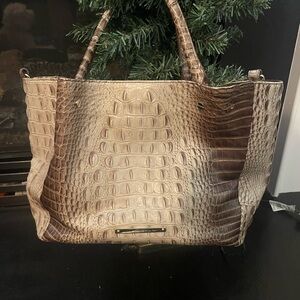 👜 Brahmin Croc-Embossed Tote w/ Crossbody Strap + Dust Bag